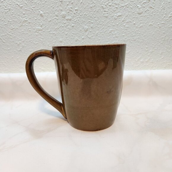 Gibson Home Glazed Ceramic Large Green/Brown Owl Coffee Cup Mug Collectible 12oz - Picture 3 of 5